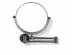 Make-up mirror – straight / 3x magnification, round, tilting, double-jointed arm / matt black