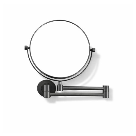 Make-up mirror – straight / 3x magnification, round, tilting, double-jointed arm / matt black #1