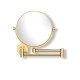 Make-up mirror – straight / 3x magnification, round, tilting, double-jointed arm / glossy gold #1