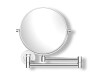 Make-up mirror – straight / 3x magnification, round, tilting, double-jointed arm / chrome