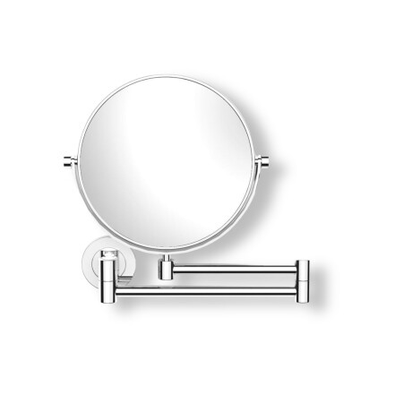 Make-up mirror – straight / 5x magnification, round, tilting, double-jointed arm / chrome #1