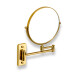 Make-up mirror – straight / 3x magnification, round, tilting, double-jointed arm / glossy gold #1