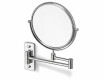 Make-up mirror – straight / 3x magnification, round, tilting, double-jointed arm / chrome