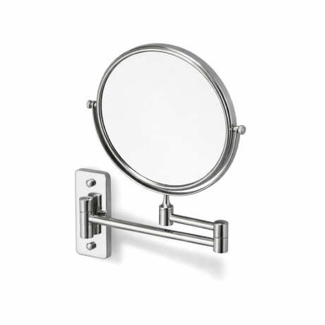 Make-up mirror – straight / 3x magnification, round, tilting, double-jointed arm / chrome #1