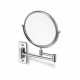 Make-up mirror – straight / 3x magnification, round, tilting, double-jointed arm / chrome #1