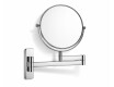 Make-up mirror – straight / 3x magnification, round, tilting, double-jointed arm / chrome