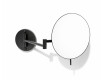 3x magnifying make-up mirror, round, tilting, with a double-jointed arm / matt black