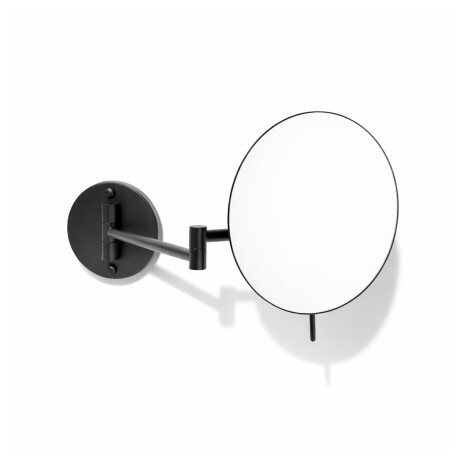 3x magnifying make-up mirror, round, tilting, with a double-jointed arm / matt black #1