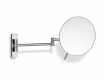 3x magnifying make-up mirror, round, tilting, with a double-jointed arm / chrome