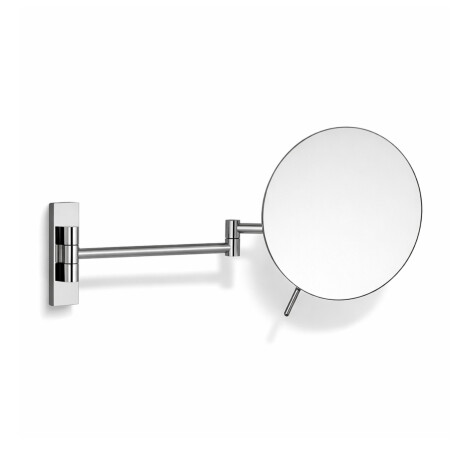 3x magnifying make-up mirror, round, tilting, with a double-jointed arm / chrome #1