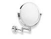 Make-up mirror – straight / 3x magnification, round, tilting, double-jointed arm / chrome