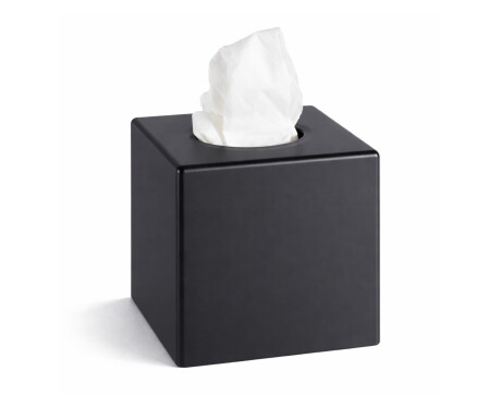 Tissue dispenser – cube-shaped / matt black ABS