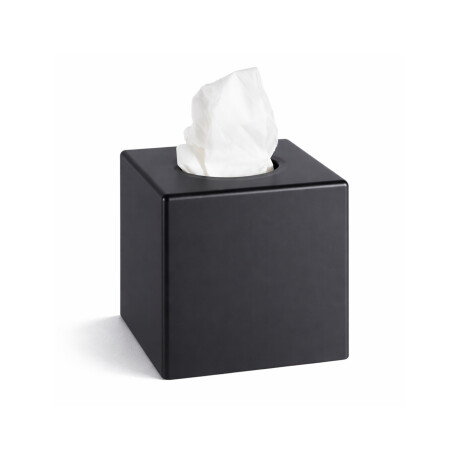 Tissue dispenser – cube-shaped / matt black ABS #1