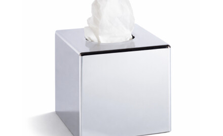 Tissue dispenser – cube-shaped / chrome-plated ABS