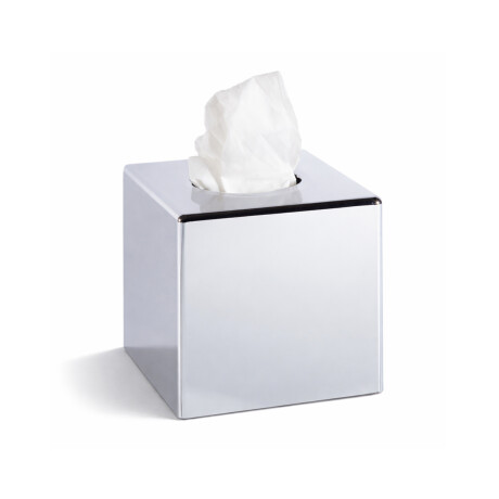 Tissue dispenser – cube-shaped / chrome-plated ABS #1