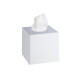 Tissue dispenser – cube-shaped / glossy white ABS #1