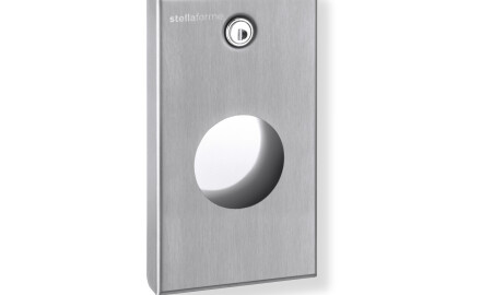 R1 series sanitary towel dispenser / brushed stainless steel