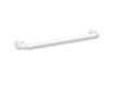 Support handrail for people with disabilities, Ø32, straight, STANDARD – 80 cm / matt white stainless steel