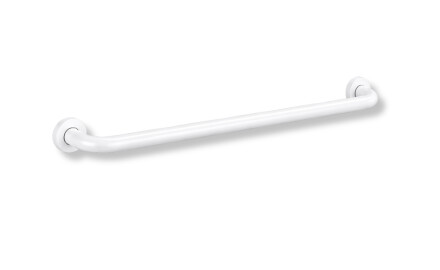 Support handrail for people with disabilities, Ø32, straight, STANDARD – 80 cm / matt white stainless steel