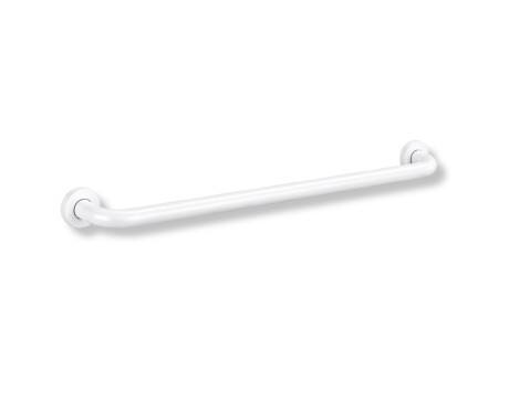 Support handrail for people with disabilities, Ø32, straight, STANDARD – 80 cm / matt white stainless steel