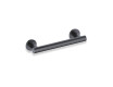 Support handrail for people with disabilities, Ø32, straight, PREMIUM – 30 cm / matt black stainless steel