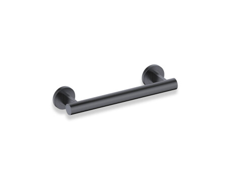 Support handrail for people with disabilities, Ø32, straight, PREMIUM – 30 cm / matt black stainless steel
