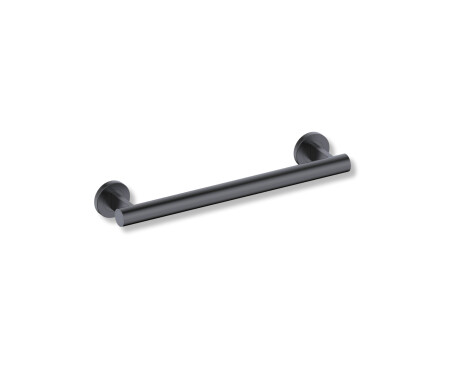 Support handrail for people with disabilities, Ø32, straight, PREMIUM – 40 cm / matt black stainless steel