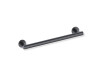 PREMIUM straight support handrail for people with disabilities, Ø32, 50 cm / matt black stainless steel