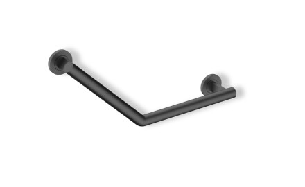 Support handrail for people with disabilities, Ø32, 135° angle, PREMIUM / matt black stainless steel