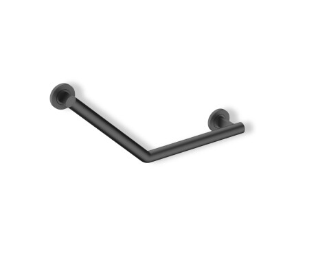 Support handrail for people with disabilities, Ø32, 135° angle, PREMIUM / matt black stainless steel