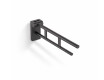 PREMIUM tilting support handrail for people with disabilities, Ø32 – 60 cm / matt black stainless steel