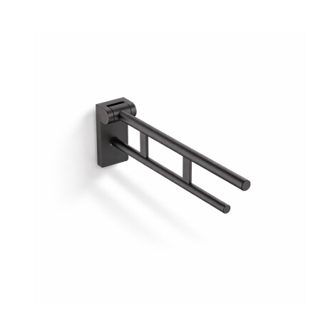 PREMIUM tilting support handrail for people with disabilities, Ø32 – 60 cm / matt black stainless steel #1