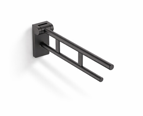 PREMIUM tilting support handrail for people with disabilities, Ø32 – 70 cm / matt black stainless steel