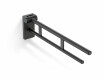 PREMIUM tilting support handrail for people with disabilities, Ø32 – 80 cm / matt black stainless steel