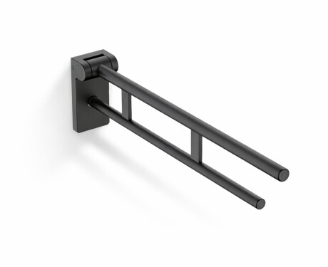 PREMIUM tilting support handrail for people with disabilities, Ø32 – 80 cm / matt black stainless steel