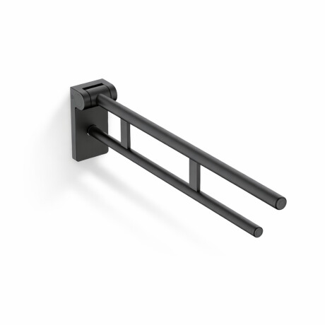 PREMIUM tilting support handrail for people with disabilities, Ø32 – 80 cm / matt black stainless steel #1