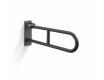 Support handrail for people with disabilities, Ø32, curved, tilting, STANDARD – 60 cm / stainless steel, matt black