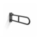 Support handrail for people with disabilities, Ø32, curved, tilting, STANDARD – 60 cm / stainless steel, matt black #1