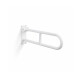 Support handrail for people with disabilities, Ø32, curved, tilting, STANDARD – 60 cm / stainless steel, matt white #1
