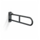 Support handrail for people with disabilities, Ø32, curved, tilting, STANDARD – 70 cm / stainless steel, matt black #1