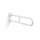 Support handrail for people with disabilities, Ø32, curved, tilting, STANDARD – 70 cm / stainless steel, matt white #1
