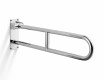 Support handrail for people with disabilities, Ø32, curved, tilting, STANDARD – 80 cm / polished stainless steel