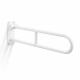 Support handrail for people with disabilities, Ø32, curved, tilting, STANDARD – 80 cm / stainless steel, matt white #1