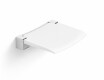 Folding shower seat / matt white, chrome