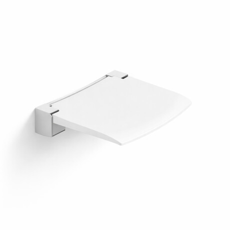 Folding shower seat / matt white, chrome #1