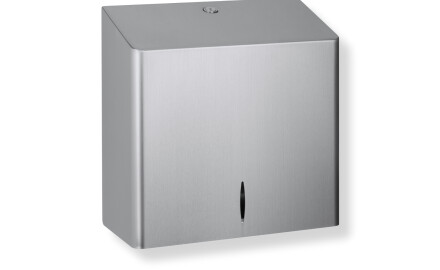V-fold paper towel dispenser (max. paper load dimensions 25.5 x 11.5 x 24 cm) R10 series / brushed steel