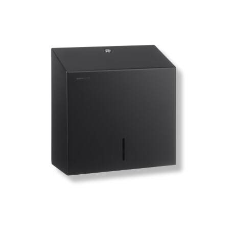 V-fold paper towel dispenser (max. paper roll dimensions 25x11.5x24 cm) R1 series / matt black stainless steel #1