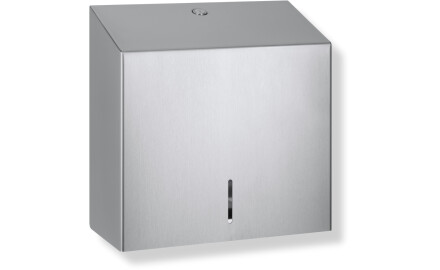 V-fold paper towel dispenser (max. paper roll dimensions 25x11.5x24 cm) R1 series / brushed stainless steel