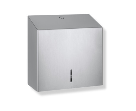 V-fold paper towel dispenser (max. paper roll dimensions 25x11.5x24 cm) R1 series / brushed stainless steel