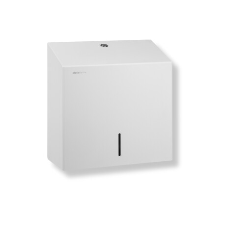 V-fold paper towel dispenser (max. paper roll dimensions 25x11.5x24 cm) R1 series / matt white stainless steel #1